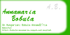 annamaria bobula business card